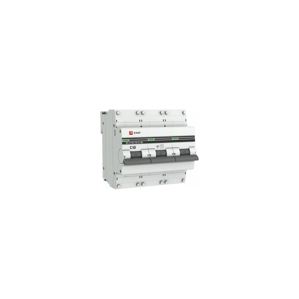Автоматический выключатель EKF ВА 47-100 PROxima mcb47100-3-50C-pro