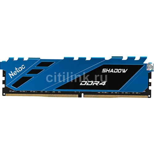 Оперативная память NETAC Shadow NTSDD4P32SP-16B DDR4 - 1x 16ГБ 3200МГц, DIMM, Blue, Ret
