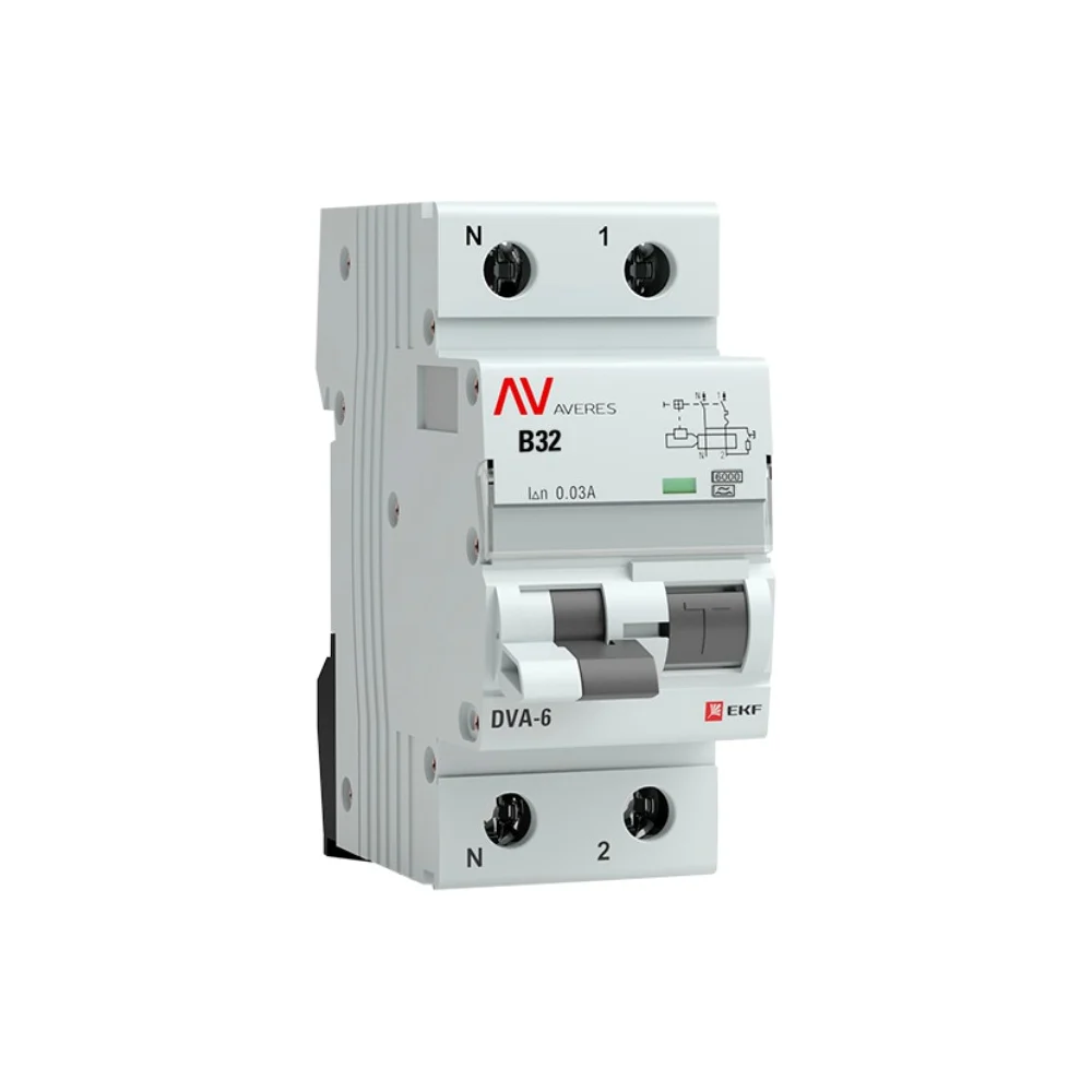 Дифференциальный автомат EKF DVA-6 AVERES rcbo6-1pn-32B-30-a-av