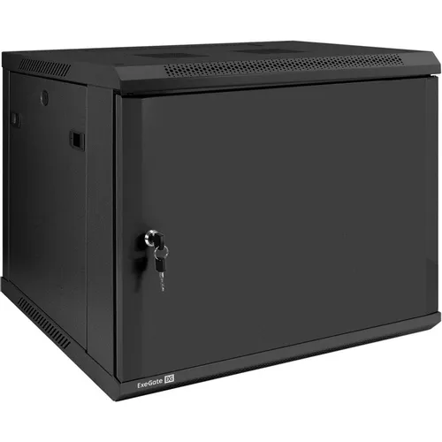 Шкаф коммутационный EXEGATE EC-WM-9U.450 EX298619RUS настенный, металлическая передняя дверь, 9U, 450x500x600 мм