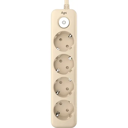 Сетевой фильтр AGNI TP-FD4E, 5м, слоновая кость [tp-fd4e-5m-ivory]