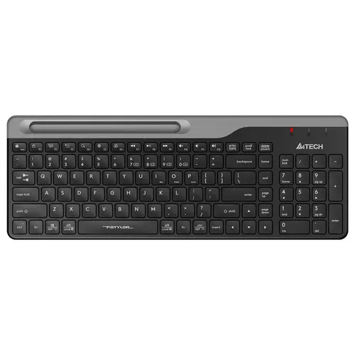 Клавиатура A4TECH Fstyler FBK25, беспроводная, USB, Bluetooth/Радиоканал, ножничная, черный/серый [fbk25 black]