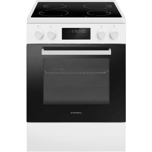 Электрическая плита MAUNFELD MIC611W01TD, стеклокерамика, индукционная, без крышки, белый [ка-00018166]