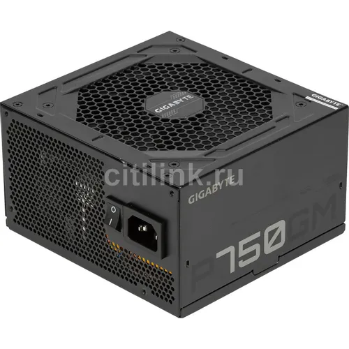 Блок питания Gigabyte GP-P750GM, 750Вт, 80 PLUS GOLD, 120мм, черный, retail