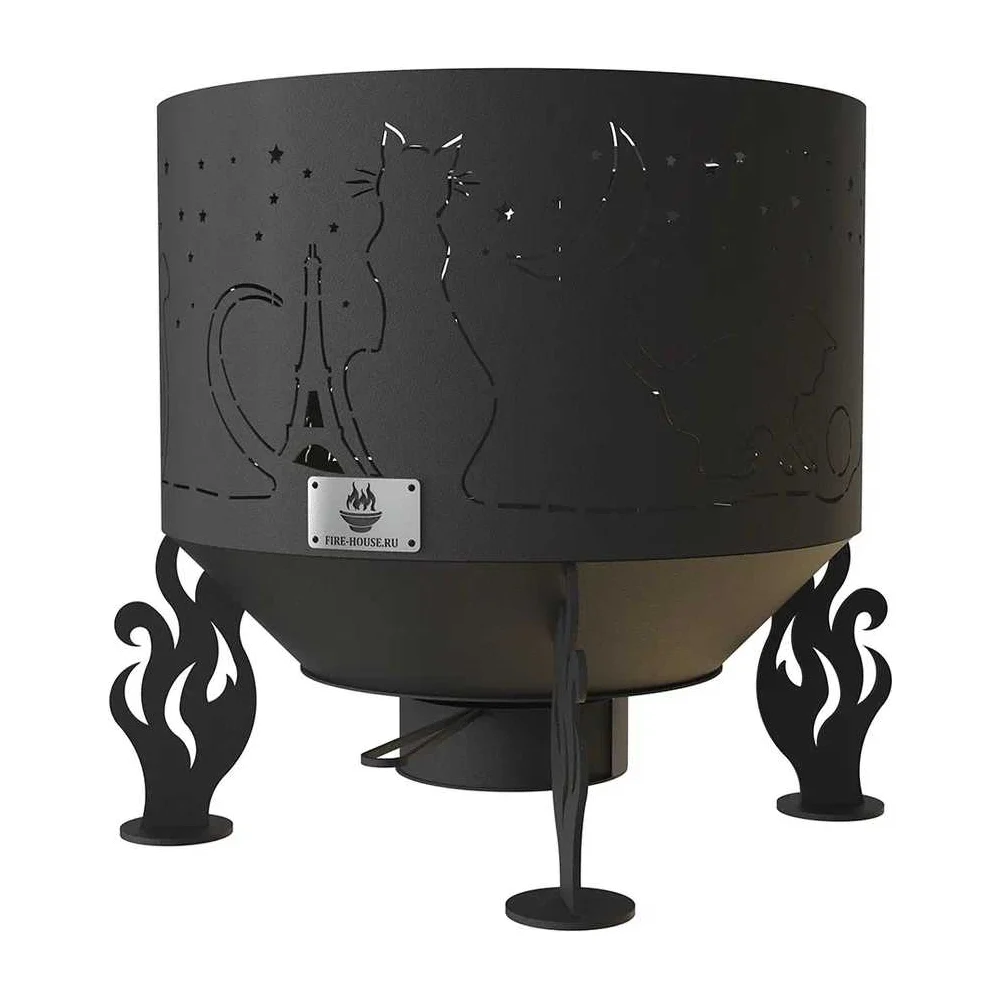 Костровая чаша FIRE-HOUSE Ch1-800коты и звезды
