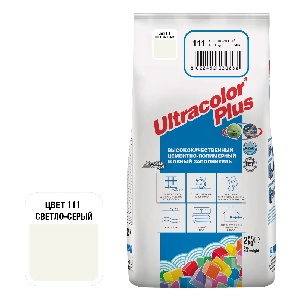 Затирка для швов MAPEI ULTRACOLOR PLUS №111 6648
