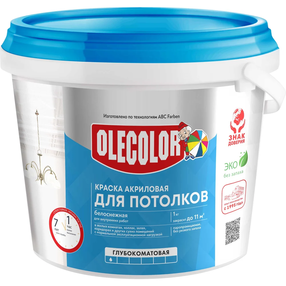 Водно-дисперсионная краска для потолков Olecolor 4300000036