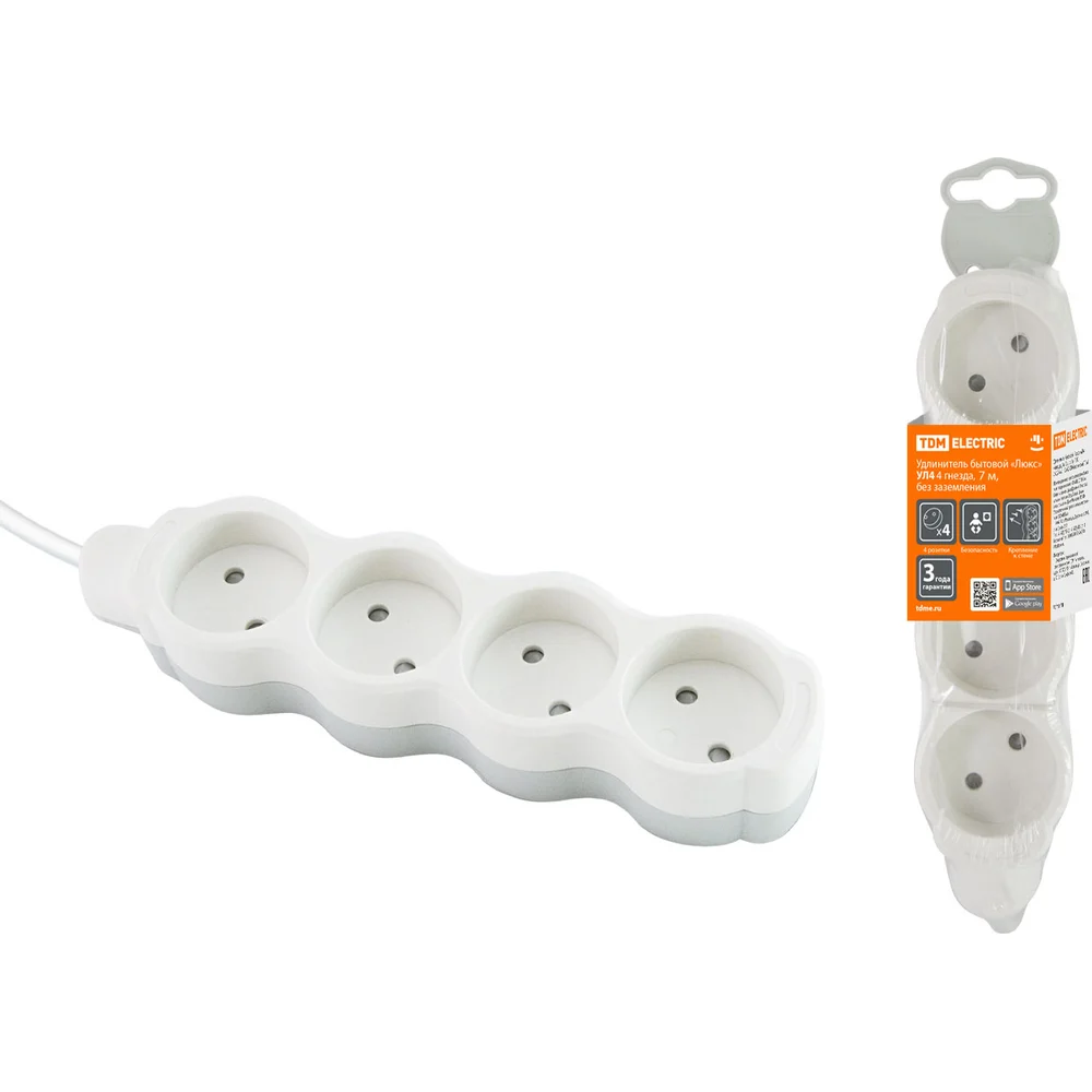 Бытовой удлинитель TDM ELECTRIC Люкс УЛ4 SQ1303-0188