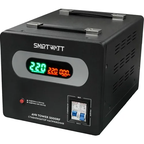 Стабилизатор напряжения SMARTWATT AVR Tower 5000RF черный [4512020370005]