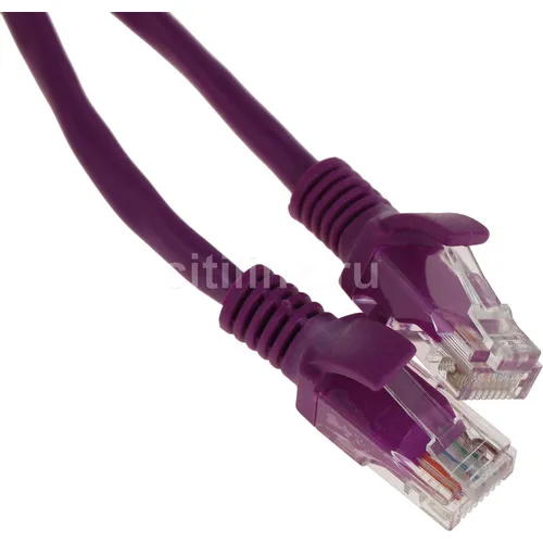 Патч-корд PREMIER PP12-2M/V литой (molded), UTP, кат.5E, 2м, 4 пары, 26AWG, алюминий омедненный, многожильный, фиолетовый