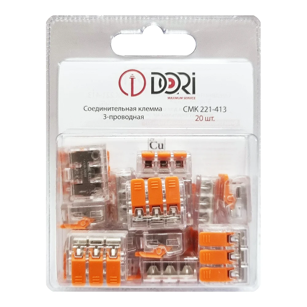 Соединительная 3-проводная клемма DORI СМК 221-413 46424