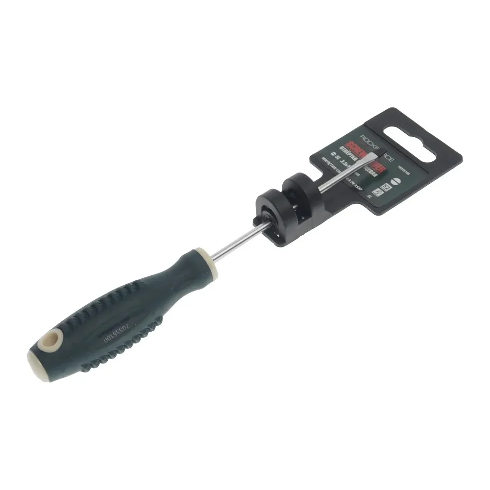 Магнитная шлицевая отвертка Rockforce Profi RF-70335100(28261)