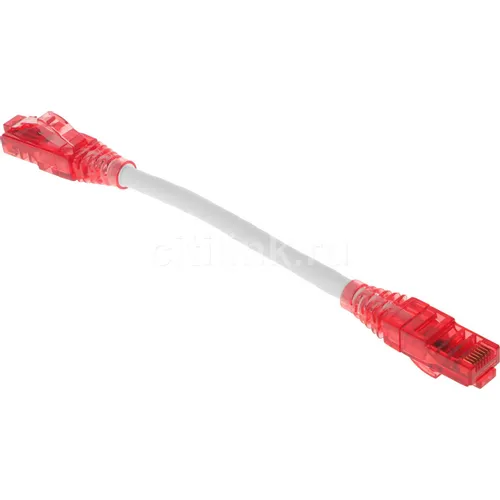 Патч-корд Hyperline PC-LPM-UTP-RJ45-RJ45-C5e-0.15M-LSZH-WH, вилка RJ-45, вилка RJ-45, кат.5E, LSZH, 0.15м, белый