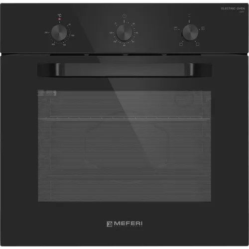 Духовой шкаф электрический MEFERI Light MEO604BK, 65л, дверца с 2 стеклами, черный/нержавеющая сталь