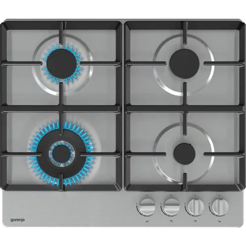 Газовая варочная панель Gorenje GW641XHF, 4 конфорки, нержавеющая сталь, серебристый