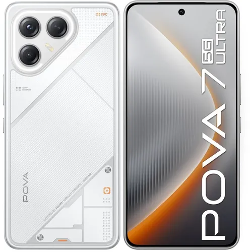 6.67" Смартфон TECNO Pova 7 Ultra 5G 8/256Gb, NFC, AMOLED, 144Гц, 6000мAч, белый