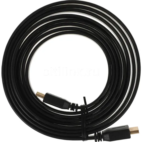 Кабель аудио-видео Buro BU-HDMI-FLAT-v1.4-3m, HDMI (m) - HDMI (m), ver 1.4, омедненный, 3м, FLAT, черный