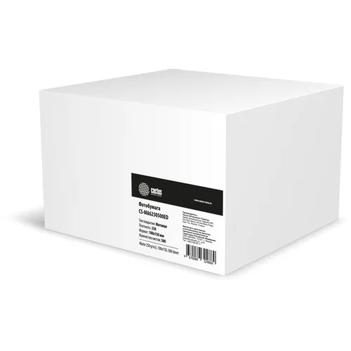 Фотобумага Cactus CS-MA6250500ED, A6, для струйной печати, 500л, 250г/м2, белый, покрытие матовое
