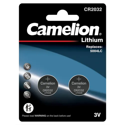 CR2032 Батарейка CAMELION Lithium CR2032-BP2, 2 шт.