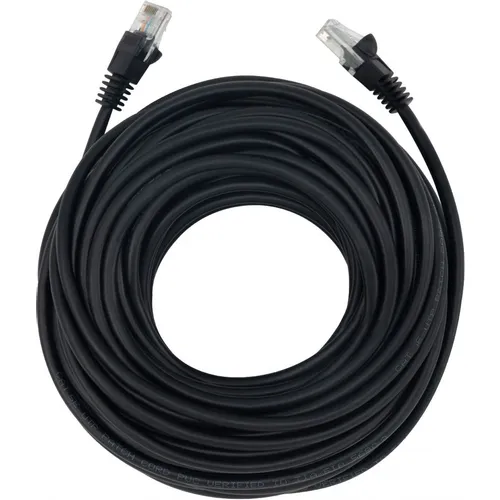 Патч-корд Buro литой (molded), UTP, кат.5E, 20м, 4 пары, 26AWG, алюминий омедненный, многожильный, черный