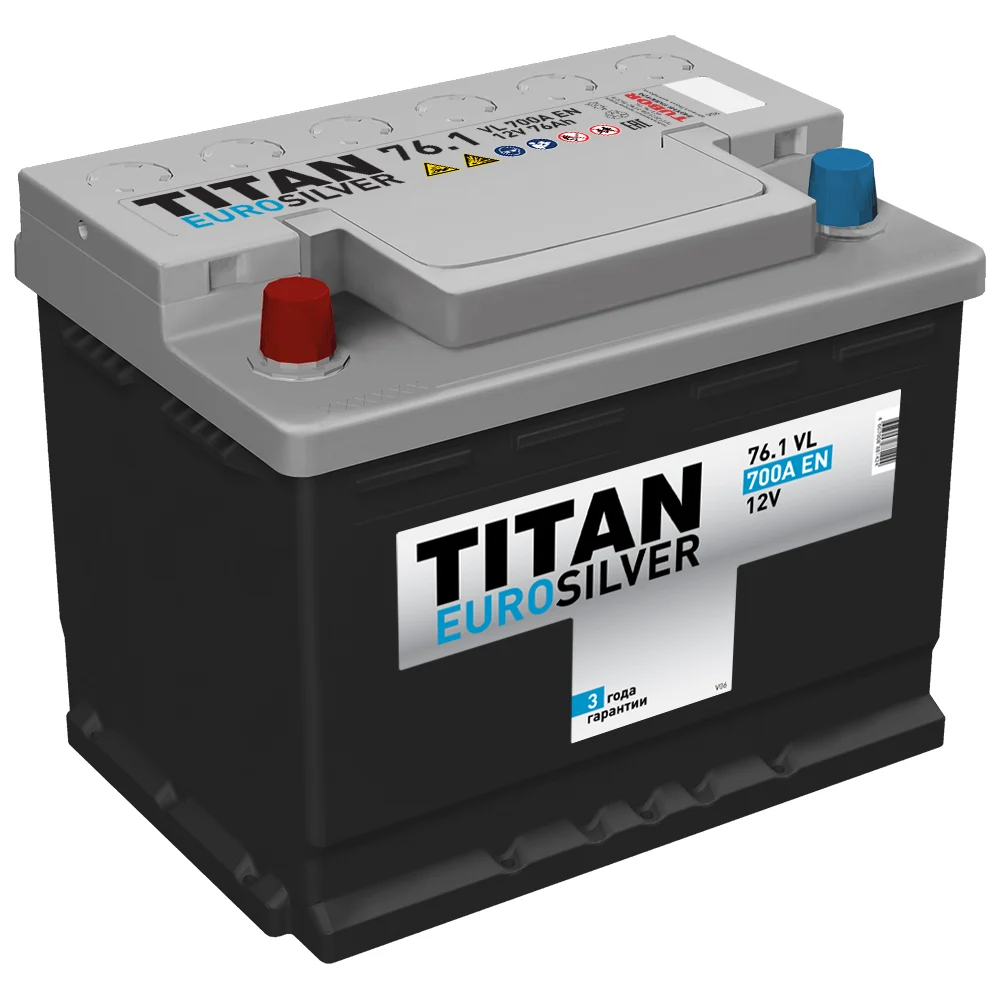Аккумулятор TITAN (850) EUROSILVER 76.1 VL П.П. 4607008881424