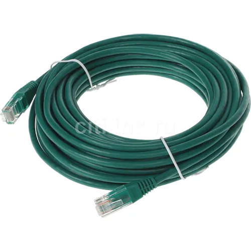 Патч-корд LanMaster вилка RJ-45, вилка RJ-45, кат.5E, ПВХ, 10м, зеленый [twt-45-45-10-gn]