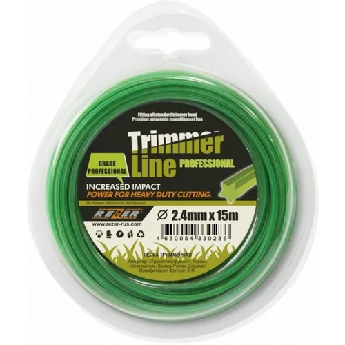 Леска для триммеров REZER Professional, 2.4мм, 15м [03.007.00146]