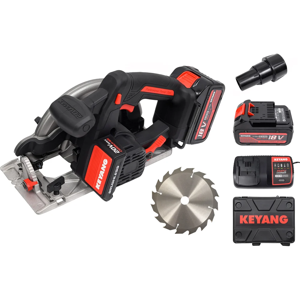 Циркулярная аккумуляторная бесщеточная пила KEYANG CS20BLH-165 (Set) 5997740844