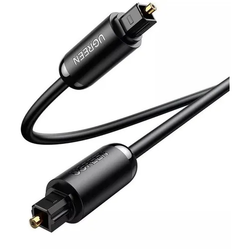 Кабель UGREEN AV122, Toslink (m) (прямой) - Toslink (m) (прямой), GOLD , ферритовый фильтр , круглое, 1.5м, черный [70891]