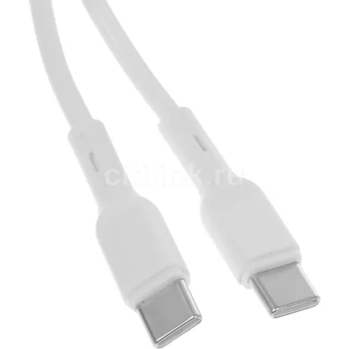 Кабель BORASCO USB Type-C (m) - USB Type-C (m), 3м, белый [52548]