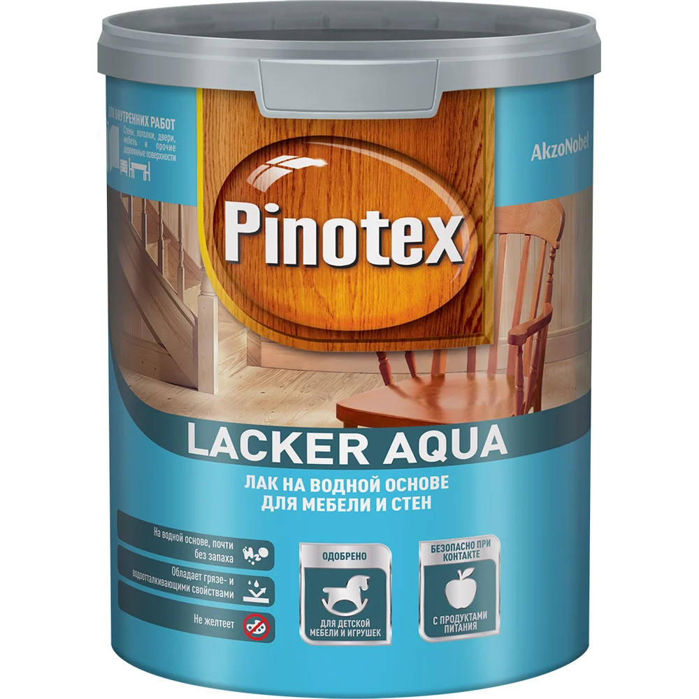 Лак для мебели и стен для внутренних работ Pinotex LACKER AQUA 10 5254104