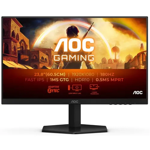23.6" Монитор AOC 24G42E, 1920x1080, IPS, 180Гц, 1хHDMI, 1хDP, черный и черный/красный