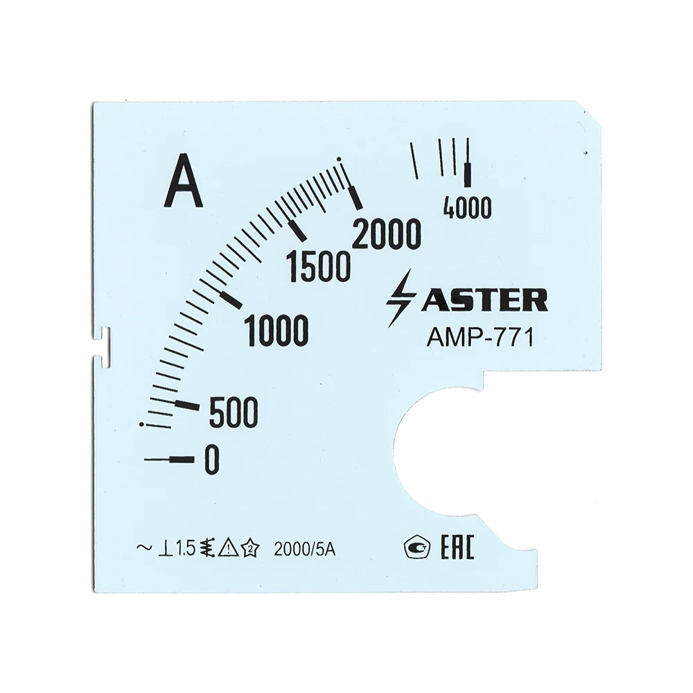 Шкала к амперметру AMP-771 ASTER SC771-2000