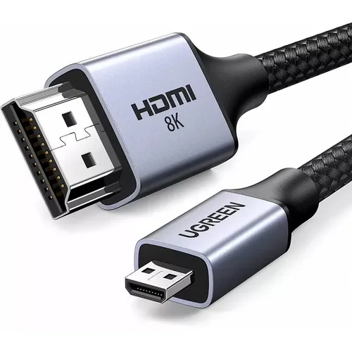 Кабель аудио-видео UGREEN HD164, Micro HDMI (m) - HDMI (m), 2м, ф/фильтр, серый [15517]