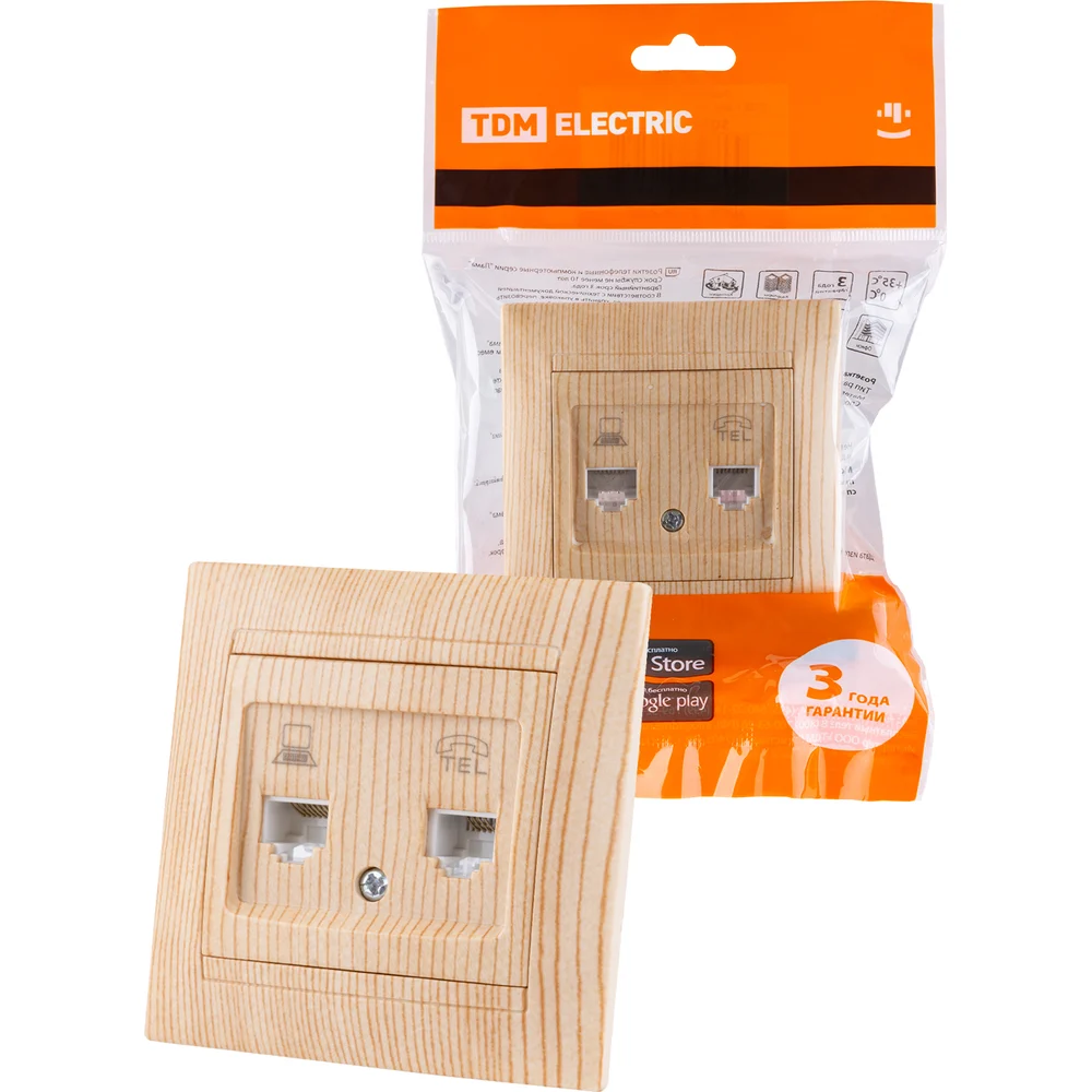 Телефонная розетка TDM ELECTRIC Лама SQ1815-0319