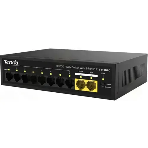 Коммутатор TENDA S110GPC, неуправляемый
