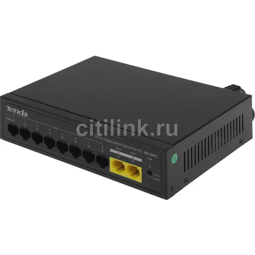 Коммутатор TENDA SG110PC, неуправляемый