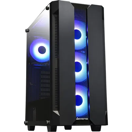 Корпус ATX CHIEFTEC Hunter, Midi-Tower, без БП, черный [gs-01b-op]