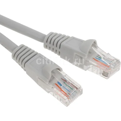 Патч-корд Buro UTP-5E-3M-G-LSZH UTP, кат.5E, 3м, серый