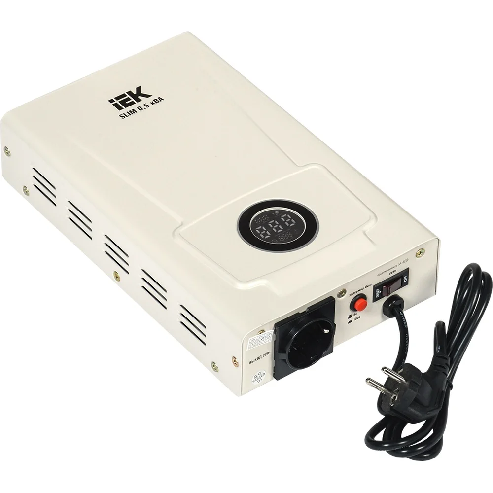 Настенный однофазный стабилизатор напряжения IEK SLIM IVS22-1-D05-09