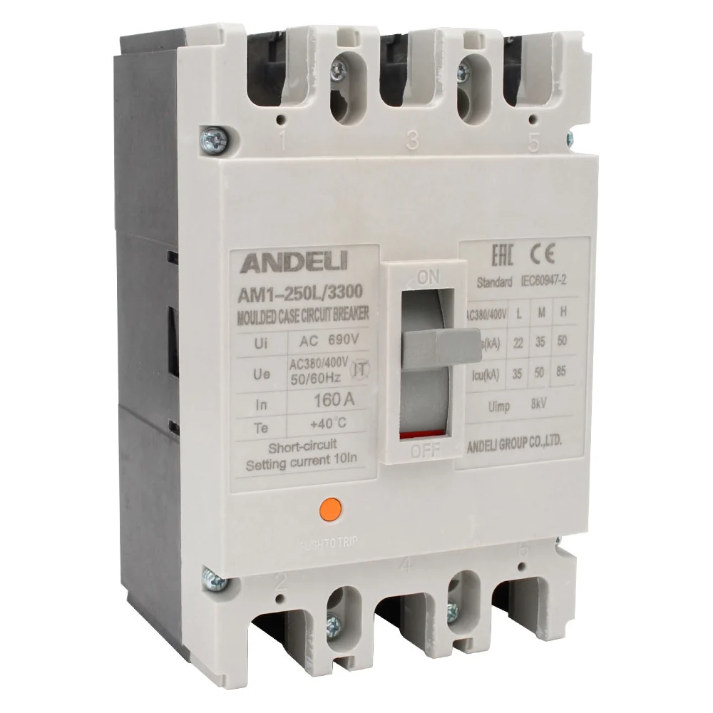 Автоматический выключатель ANDELI AM1-250L ADL06-039