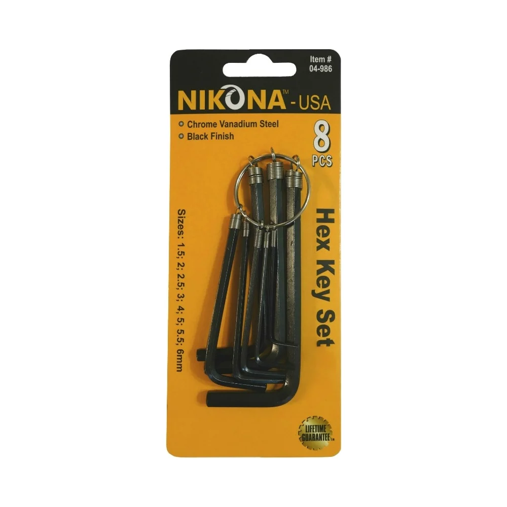 Набор шестигранных ключей NIKONA 04-986