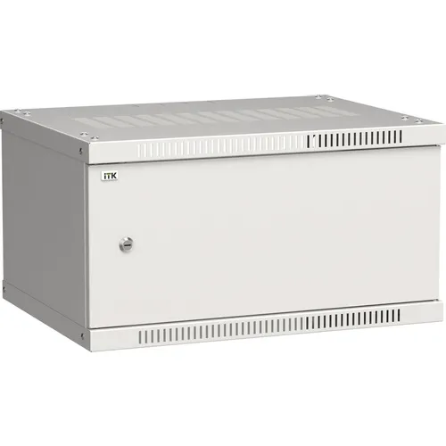 Шкаф коммутационный ITK Linea WE LWE3-06U64-MF настенный, металлическая передняя дверь, 6U, 600x320x450 мм