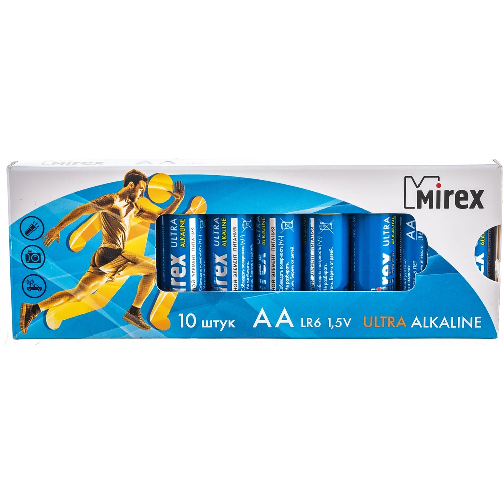 Щелочная батарея Mirex 23702-LR6-M10