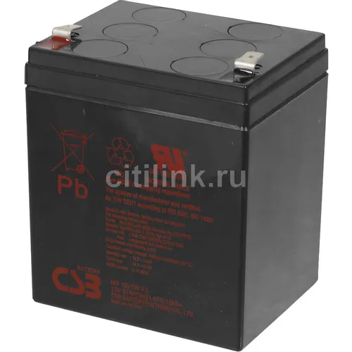 Аккумуляторная батарея CSB HR 1221W F2 для ИБП, 12В, 5Ач