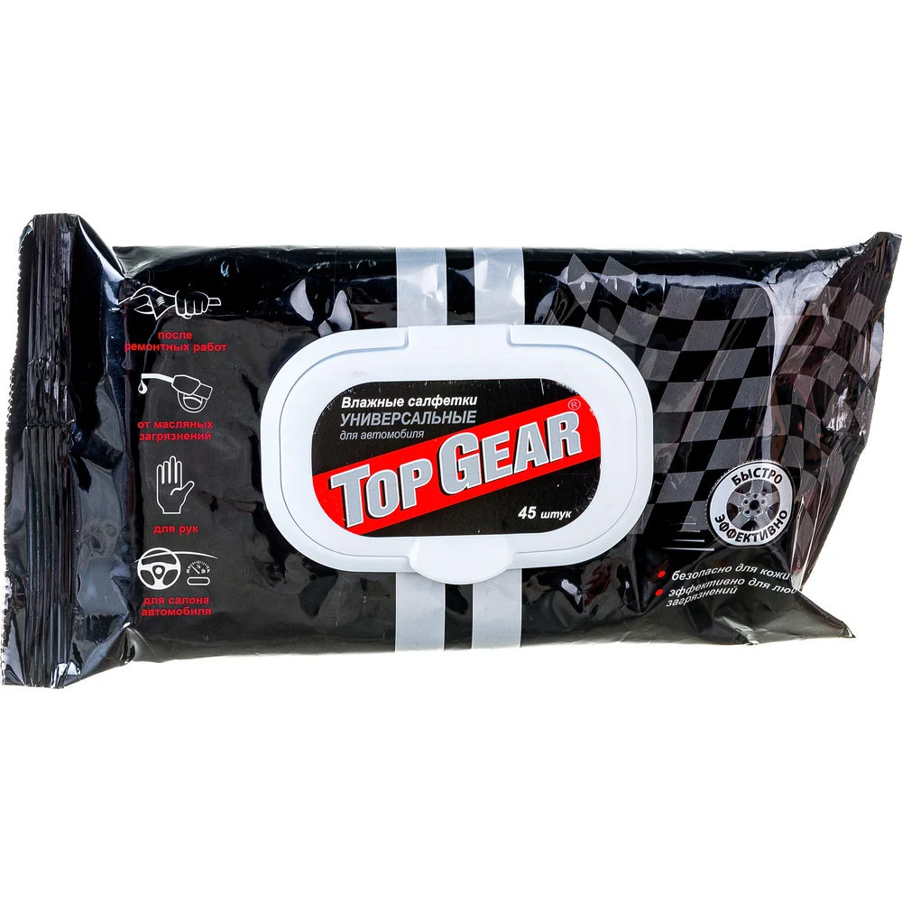 Универсальные влажные салфетки TOPGEAR TOP GEAR 30107