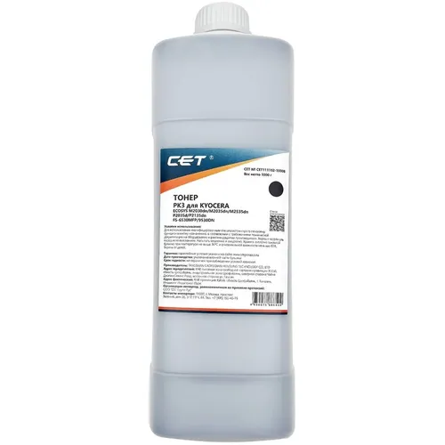 Тонер CET CET111102-1000B, для Kyocera Ecosys M2035DN/M2030DN/P2035D/P2135DN, черный, 1000грамм, бутылка