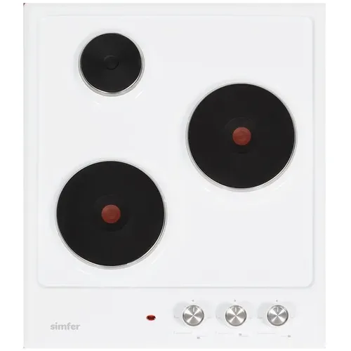 Электрическая варочная поверхность Simfer H45E03W016, конфорок: 3 шт., эмаль, независимая, белый