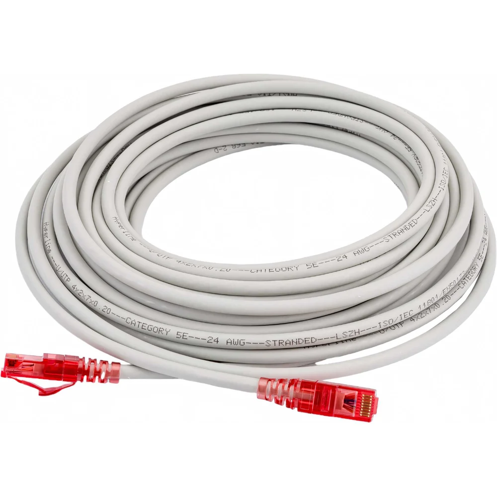 Патч-корд Hyperline PC-LPM-UTP-RJ45-RJ45-C5e-10M-LSZH-GY 42306