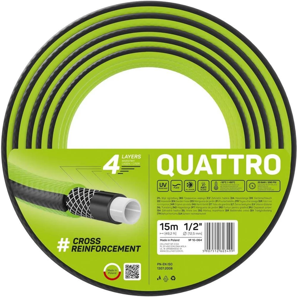 Садовый шланг Cellfast QUATTRO 10-064